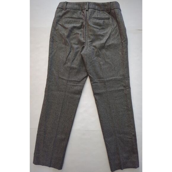 TALBOTS Wool Blend Gray & Silver Sparkle High Waist Straight Pants Womens sz 4P - Picture 5 of 7